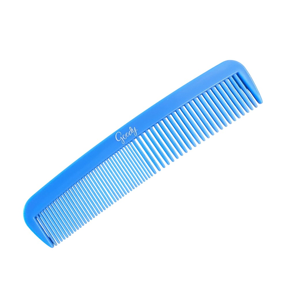 Vintage blue goody Plastic Hair Comb USA Wide Purse Pocket Unbreakable‎ NEW